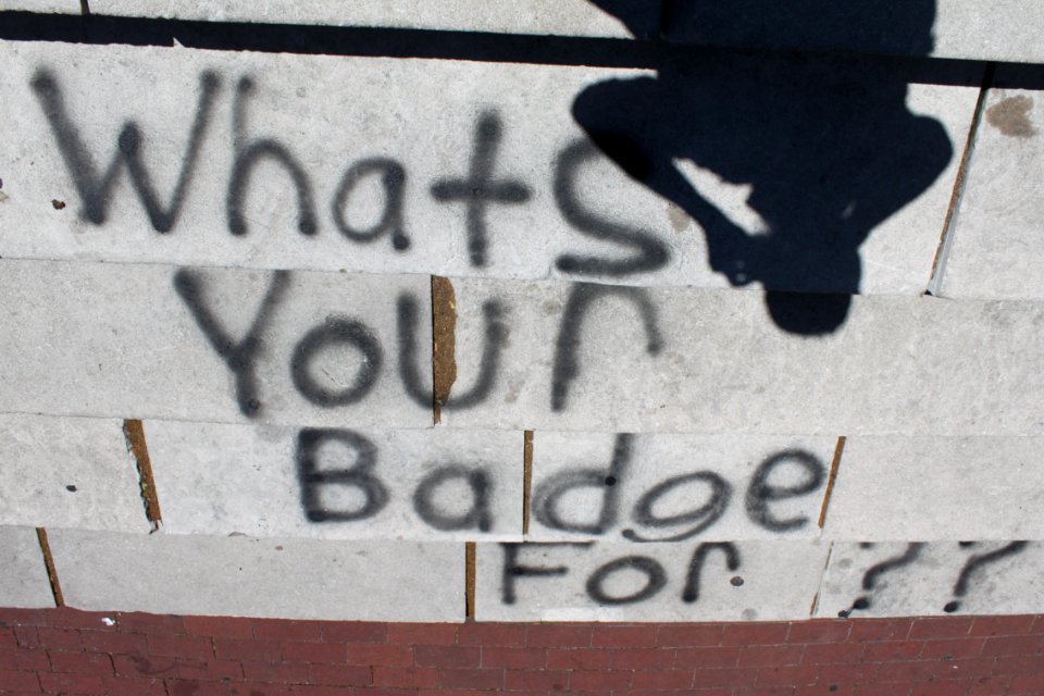 Graffiti from George Floyd protests in Indianapolis, 2020-06-01 14