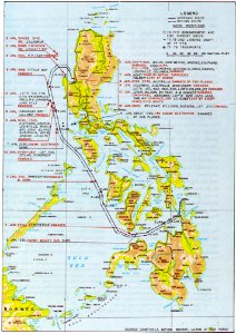 Approach of U.S. Naval Forces to Lingayen Gulf, January 1945 - Map