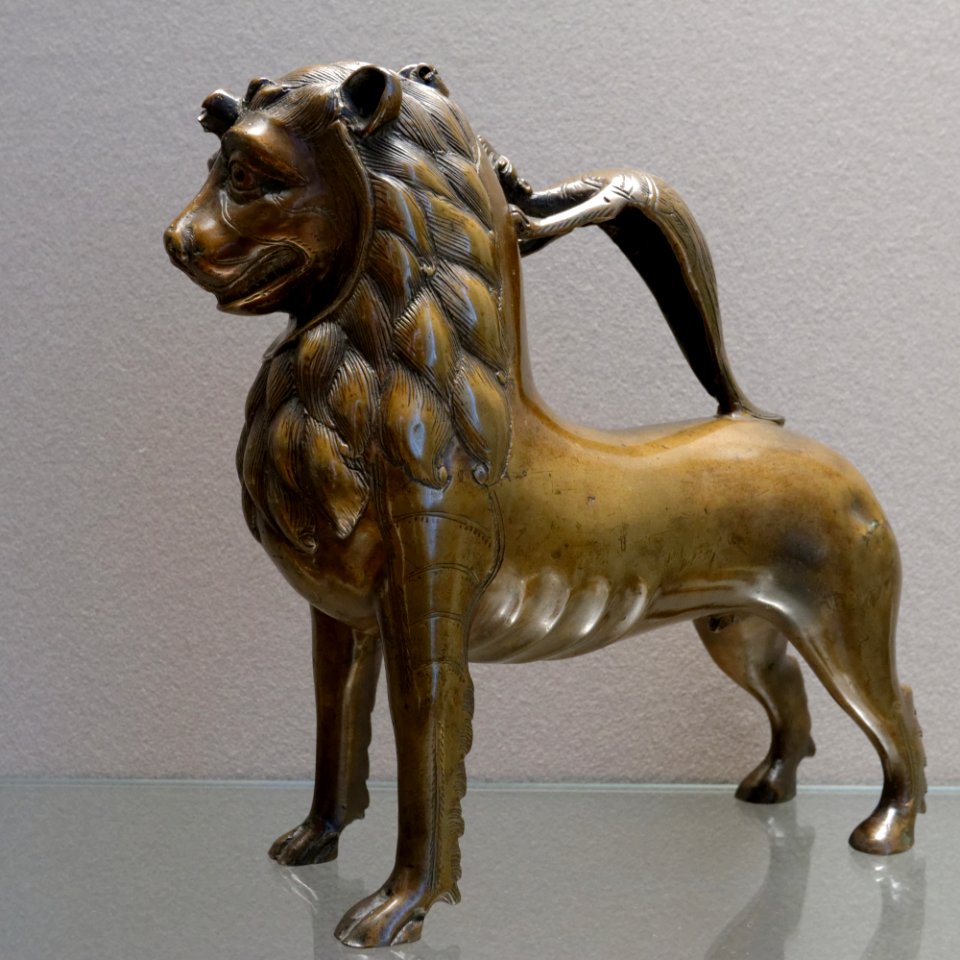 Aquamanile in the shape of a lion Louvre OA6938