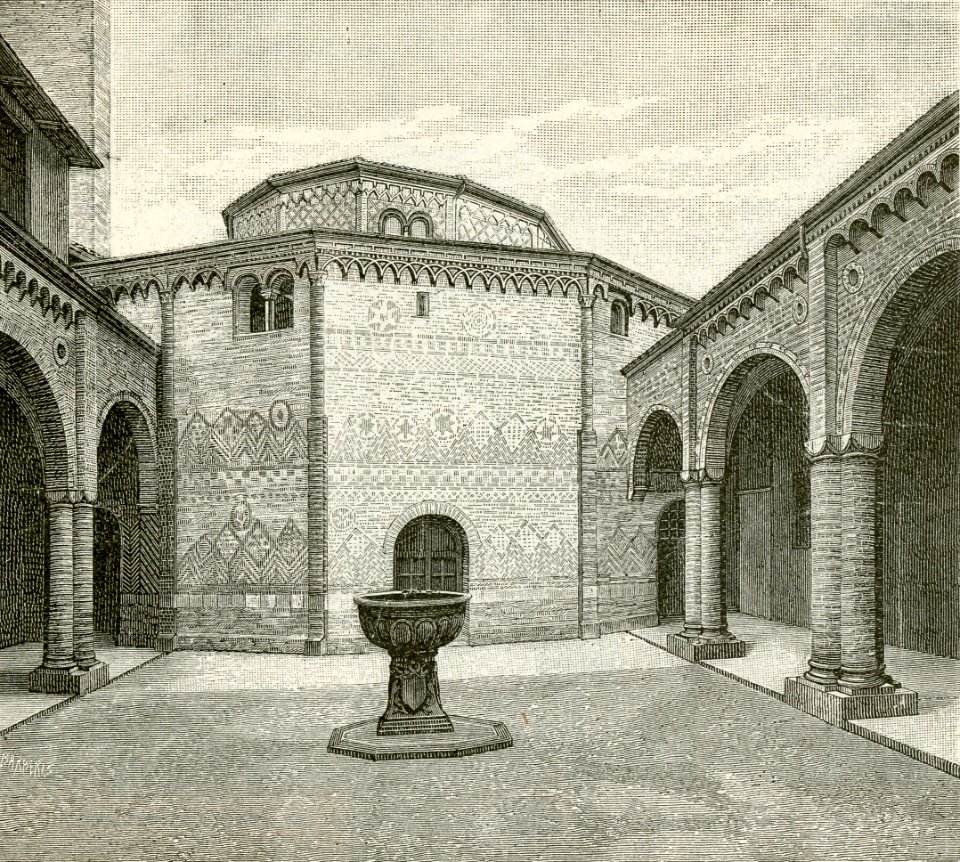 Basilica di S. Stefano Il Cortile detto di Pilato xilografia
