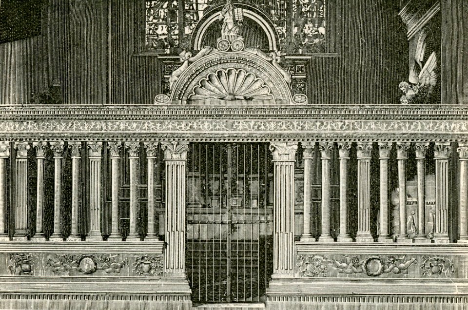 Basilica di San Petronio cancellata in marmo del secolo XVI