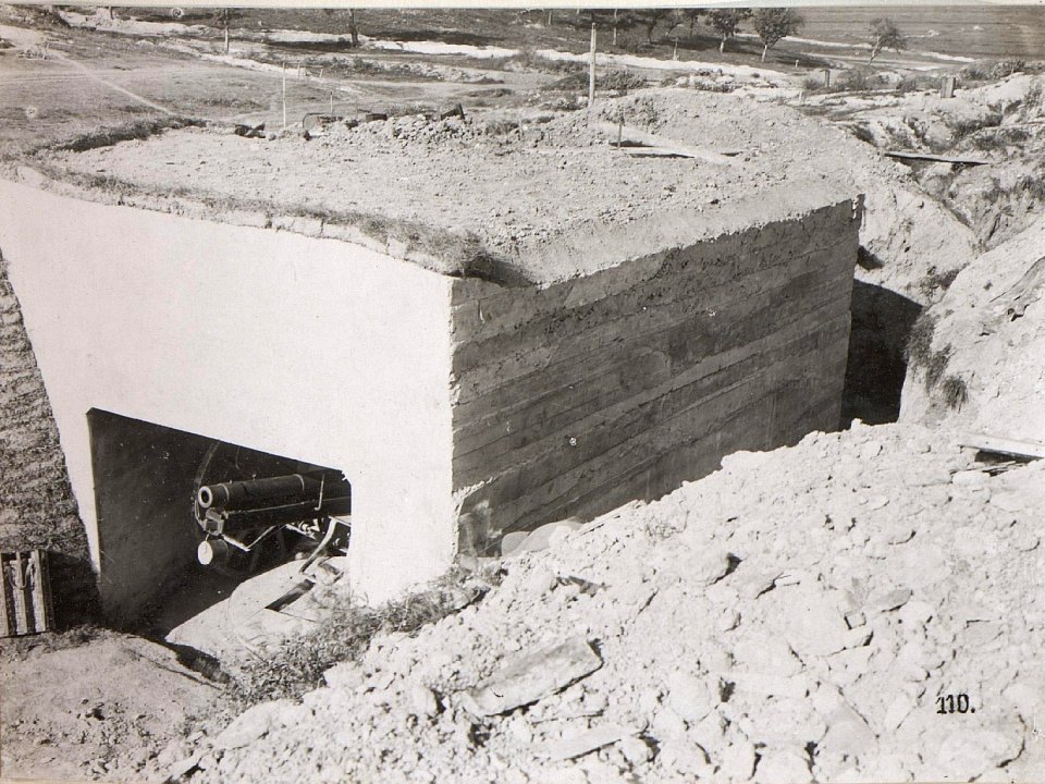 Batterie 4 F.A.97 des deutschen Regiments westlich Szelwow
