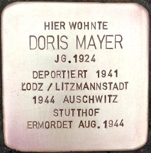 Stolperstein Doris Mayer