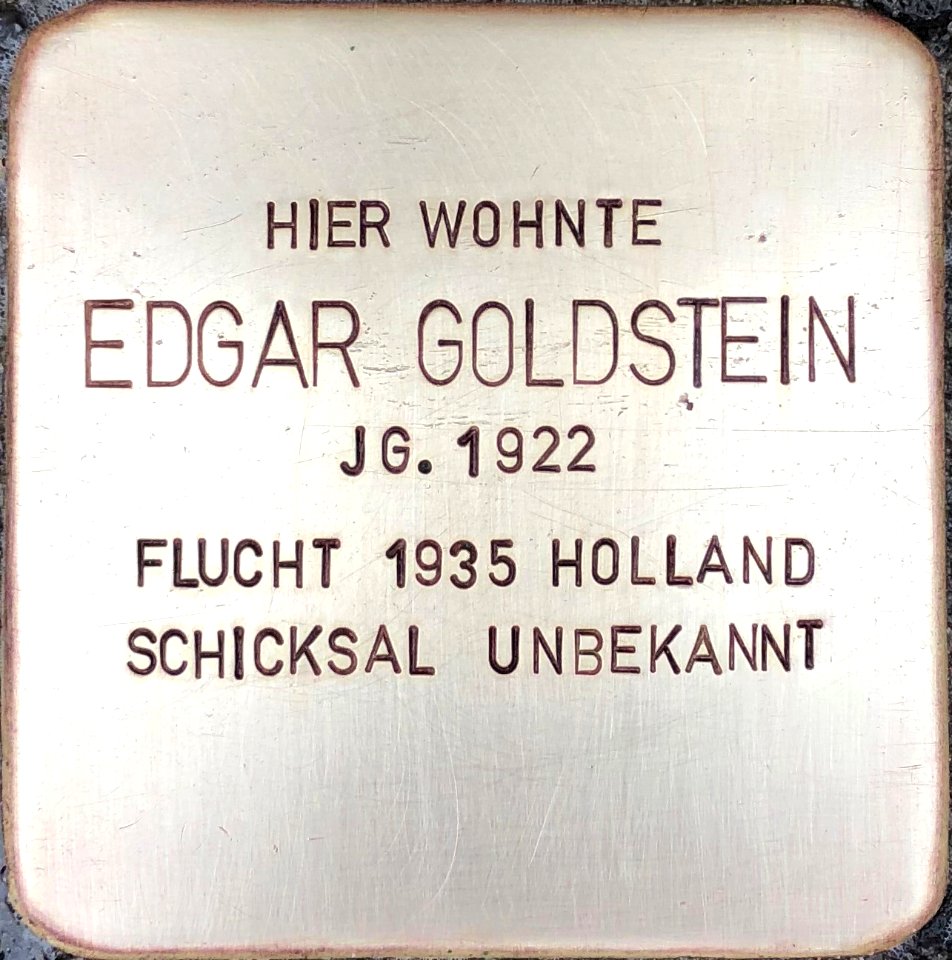 Stolperstein Edgar Goldstein1