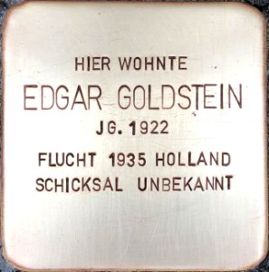 Stolperstein Edgar Goldstein1