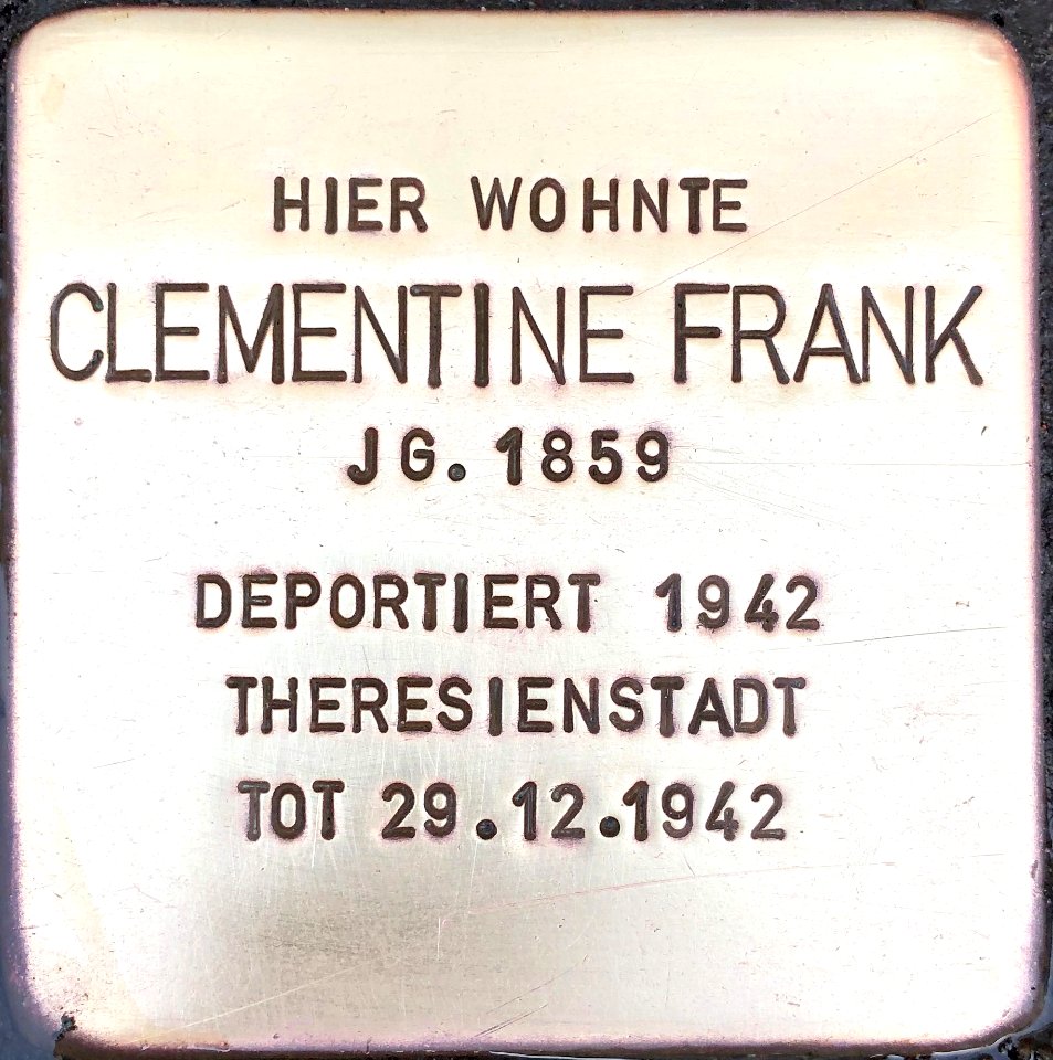 Stolperstein Clementine Frank