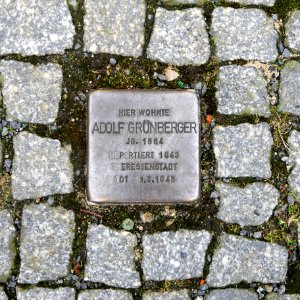 Stolperstein für Adolf Grünberger, Ecke Zur Schule-Pfortenstrasse, Kamenz (2)
