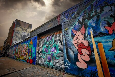 Wall graffiti street art photo