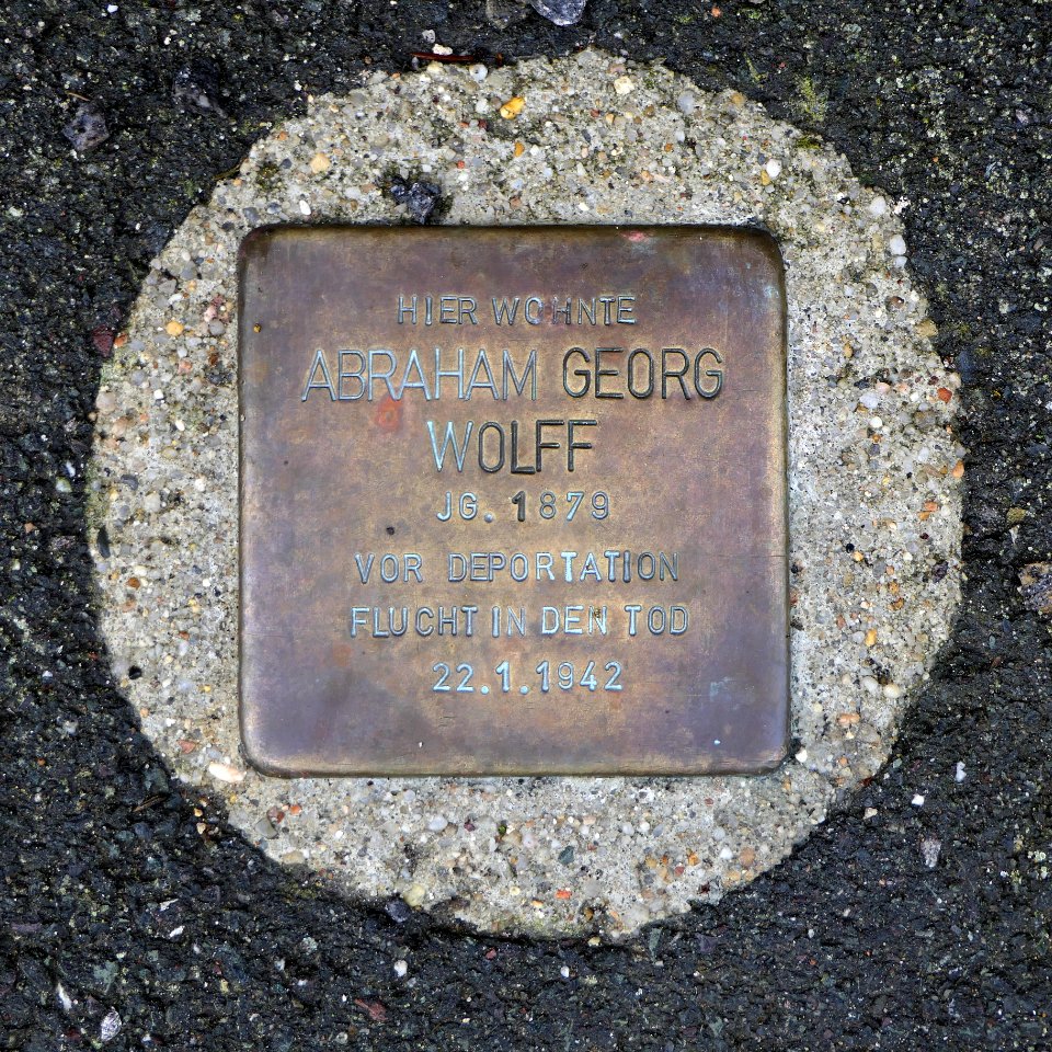 Stolperstein für Abraham Georg Wolff, Weisbachstrasse 23, Freiberg (2)