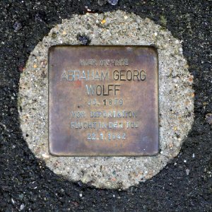 Stolperstein für Abraham Georg Wolff, Weisbachstrasse 23, Freiberg (2)