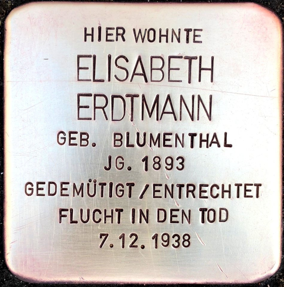 Stolperstein Elisabeth Erdtmann