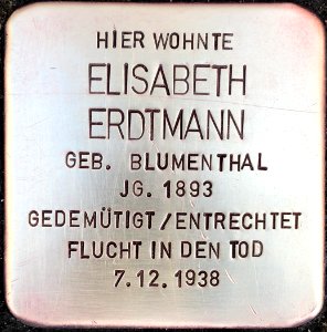 Stolperstein Elisabeth Erdtmann