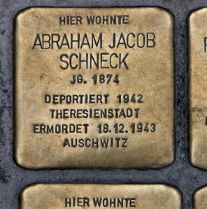 Stolperstein für Abraham Jacob Schneck, Seestraße 7, Dresden