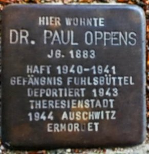 Stolperstein Dr Paul Oppens
