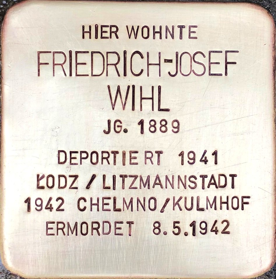 Stolperstein Friedrich-Josef Wihl1
