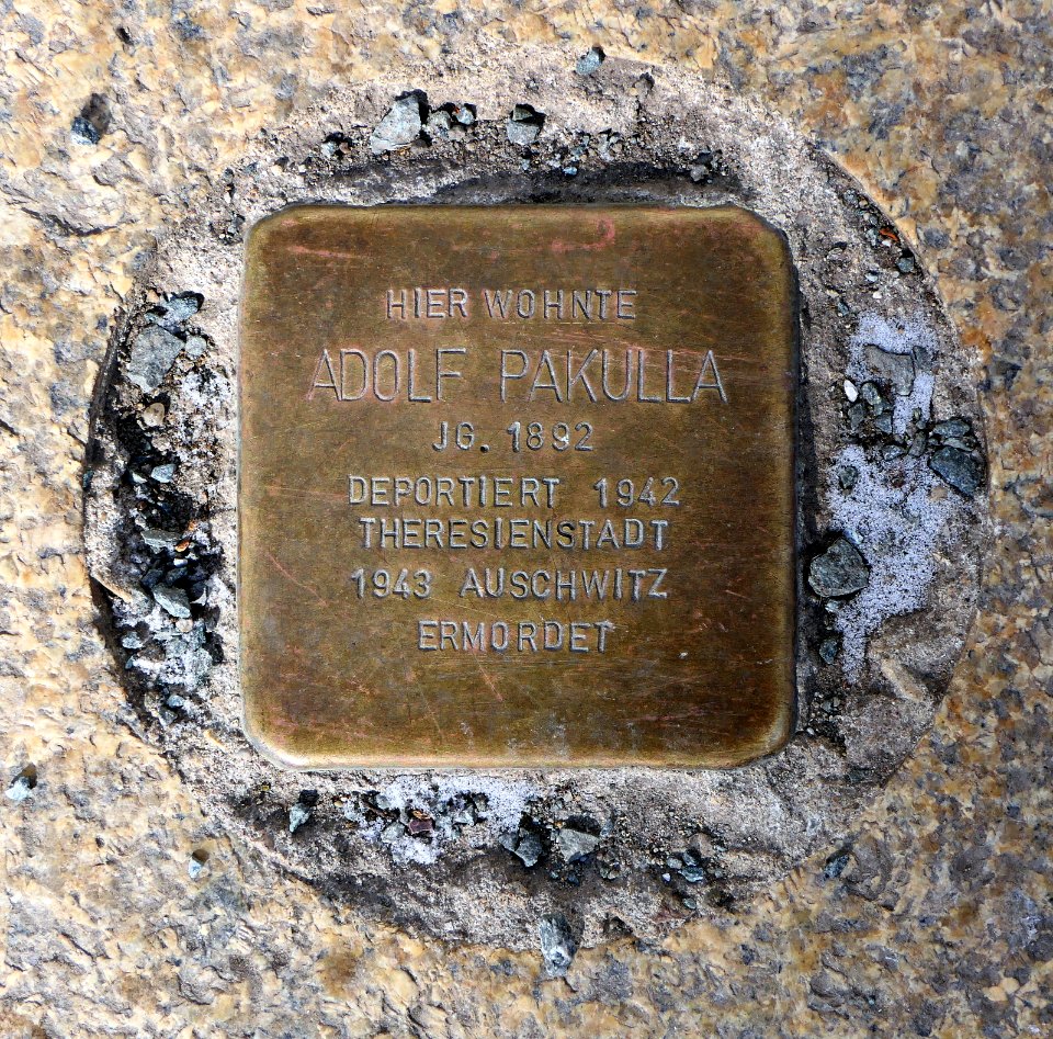Stolperstein für Adolf Pakulla, Agricolastrasse 2, Chemnitz (1)