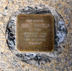 Stolperstein für Adolf Pakulla, Agricolastrasse 2, Chemnitz (1)