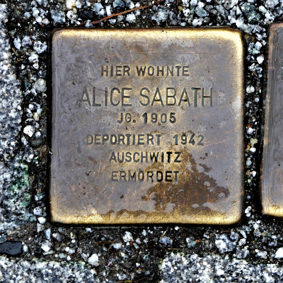 Stolperstein für Alice Sabath, Dr.-Ernst-Mucke-Strasse 1, Bautzen