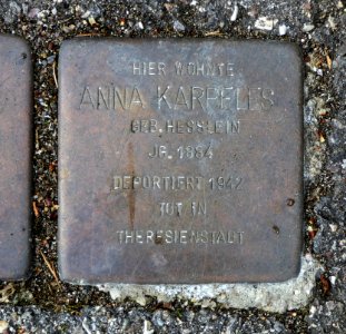 Stolperstein für Anna Karpeles, Elsaweg 33, Degerloch, Stuttgart
