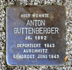 Stolperstein für Anton Guttenberger, Römmelgasse 8, Schorndorf