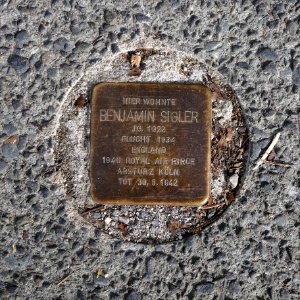 Stolperstein für Benjamin Sigler, Hoffmannstrasse 58, Chemnitz (1)