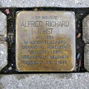 Stolperstein für Alfred Richard Johst, Bernhardstrasse 34, Chemnitz (2)