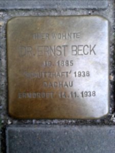 Stolperstein Ernst Beck