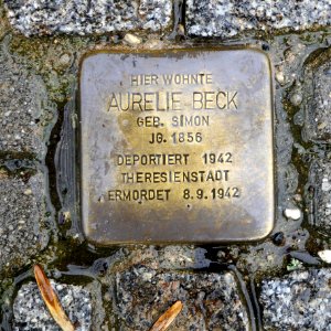 Stolperstein für Aurelie Beck, Schweizer Strasse 5, Dresden