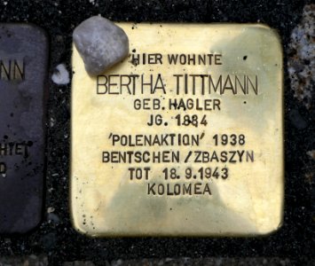 Stolperstein für Bertha Tittmann, Annenstraße 20, Chemnitz (2)