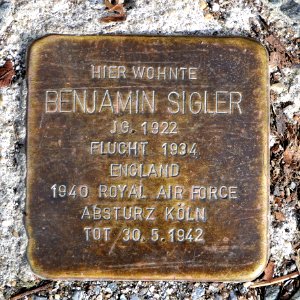 Stolperstein für Benjamin Sigler, Hoffmannstrasse 58, Chemnitz (2)