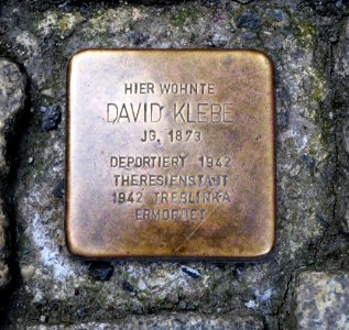 Stolperstein für David Klebe, Am Rathaus 8, Chemnitz