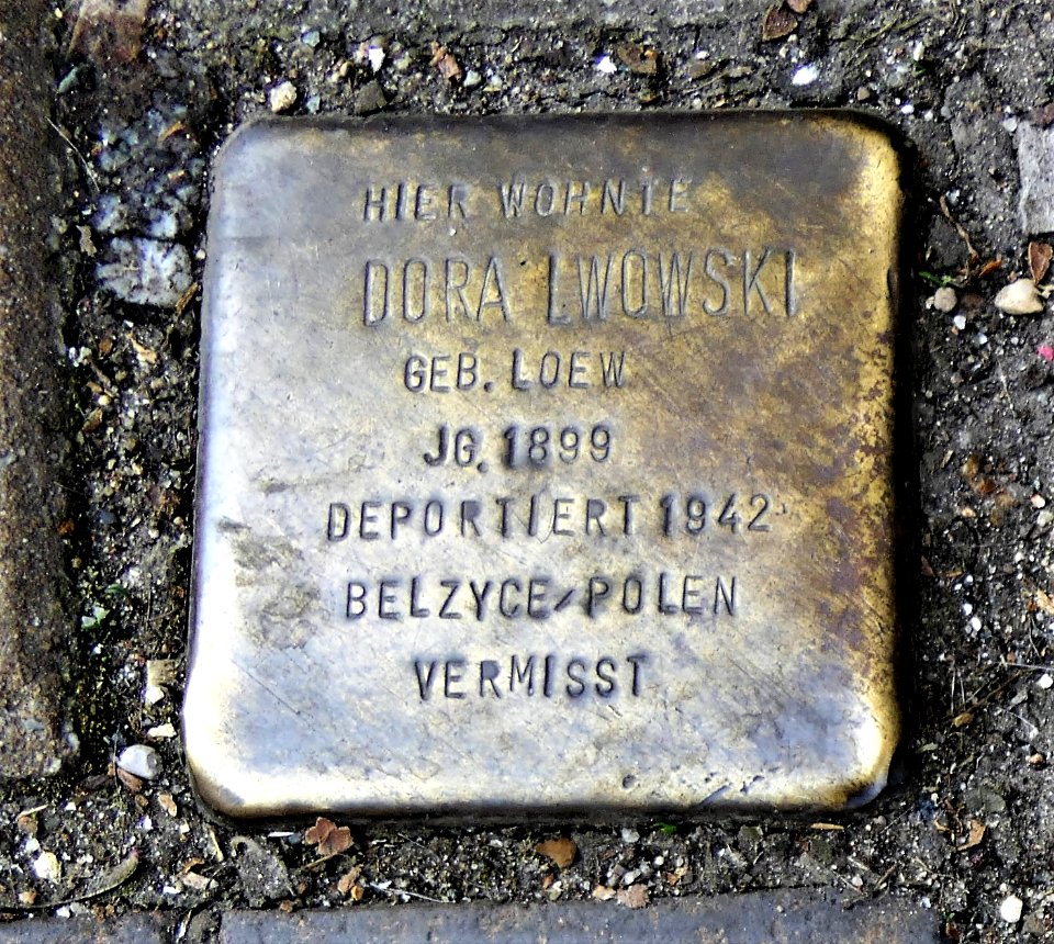 Stolperstein für Dora Lwowski, Leipziger Strasse 15, Zwickau