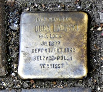 Stolperstein für Dora Lwowski, Leipziger Strasse 15, Zwickau