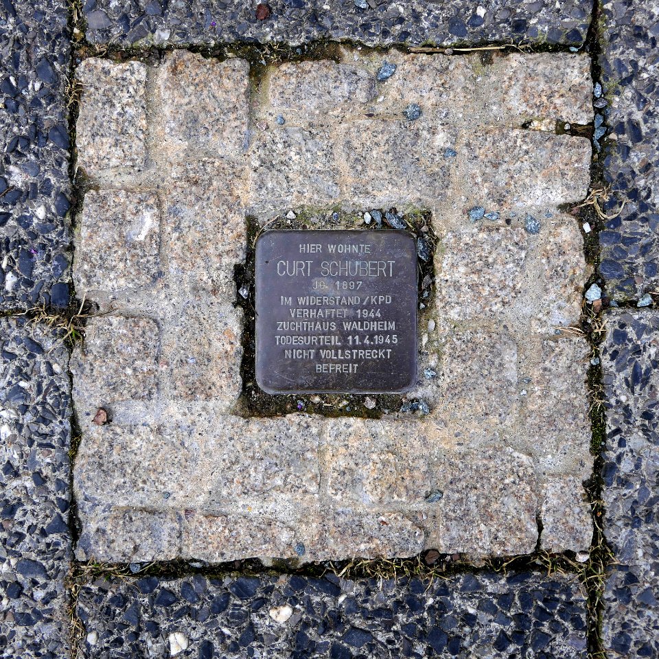 Stolperstein für Curt Schubert, Münchner Strasse 31, Chemnitz (1)