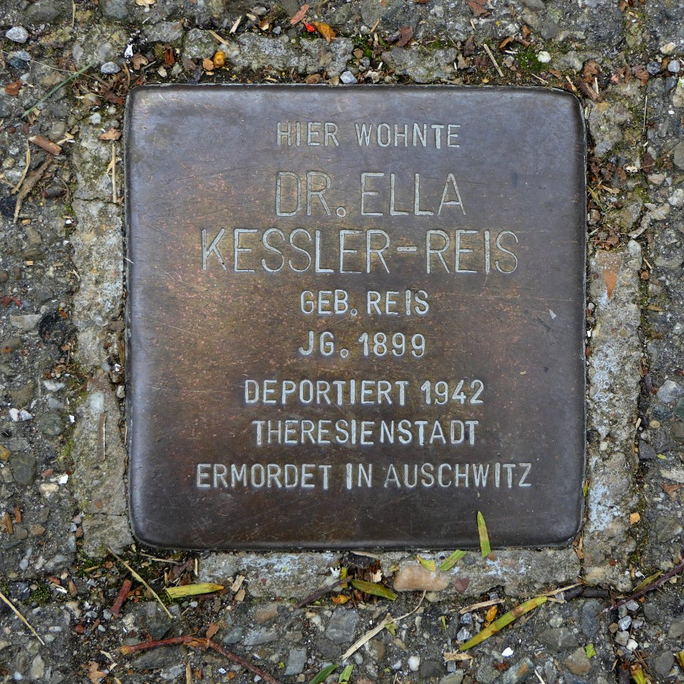 Stolperstein für Dr. Ella Kessler-Reis, Waldstraße 4, Degerloch, Stuttgart
