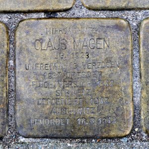 Stolperstein für Claus Magen, Schumannstrasse 8, Chemnitz