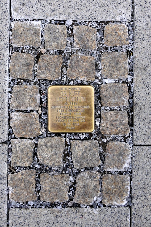Stolperstein für Dr. Kurt Lichtenstein, Johannisplatz, Chemnitz (2)