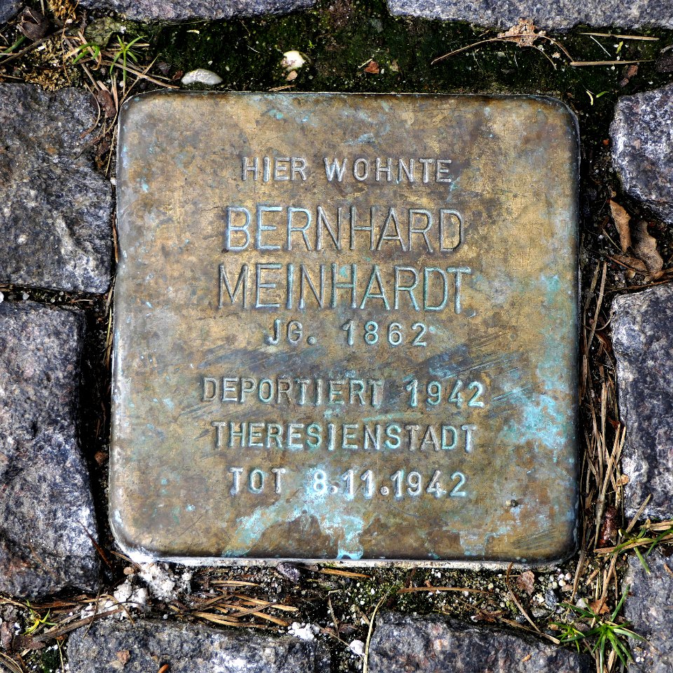 Stolperstein für Bernhard Meinhardt, Paul-Gerhardt-Strasse 28, Grimma