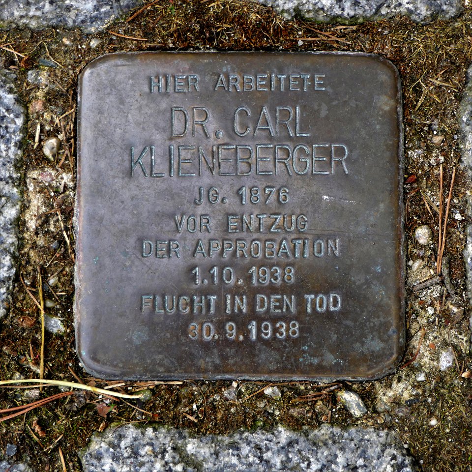 Stolperstein für Dr. Carl Klieneberger, Krankenhaus Görlitzer Straße 8 Zittau