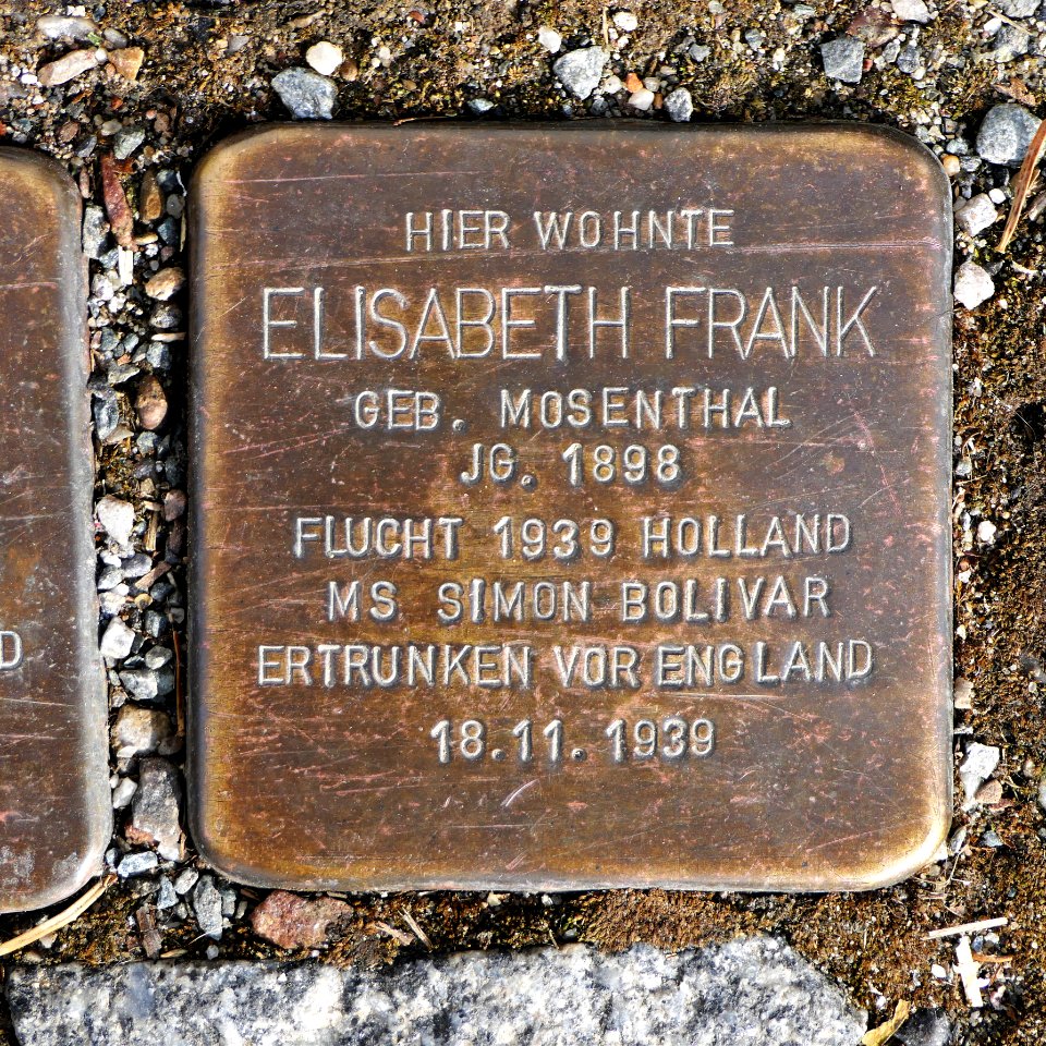 Stolperstein für Elisabeth Frank, Hoffmannstrasse 52, Chemnitz