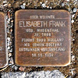 Stolperstein für Elisabeth Frank, Hoffmannstrasse 52, Chemnitz
