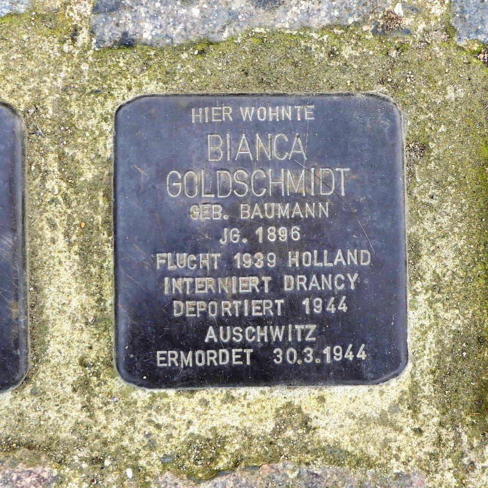 Stolperstein für Bianca Goldschmidt, Dr.-Rudolf-Friedrich-Strasse 10, Wurzen