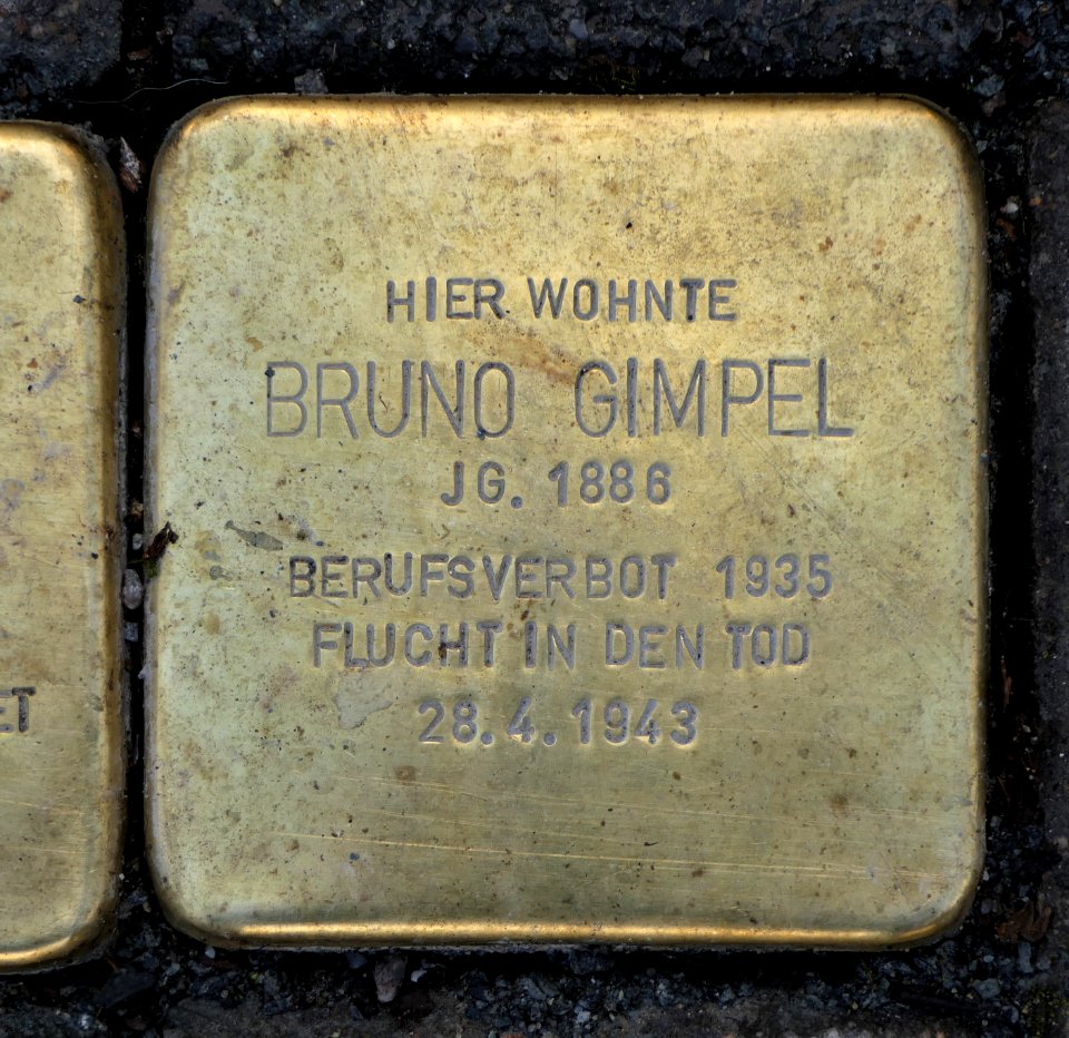 Stolperstein für Bruno Gimpel, Mendelssohnstraße 10, Dresden