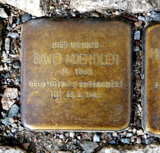 Stolperstein für David Moerdler, Annenstrasse 18, Chemnitz