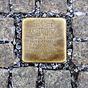 Stolperstein für Dr. Kurt Lichtenstein, Johannisplatz, Chemnitz (1)