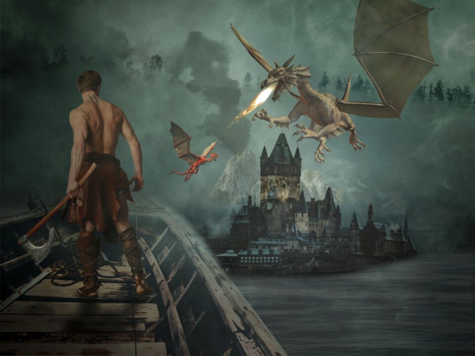 Waters smoke dragon