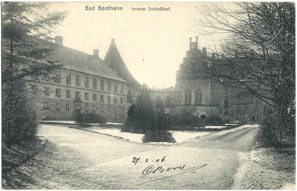 19060227 bad bentheim innerer schlosshof