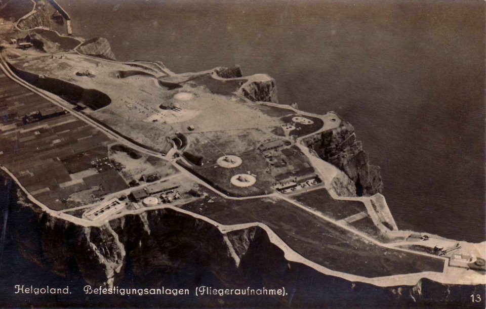 1918 Helgoland Luftaufnahme Nordspitze