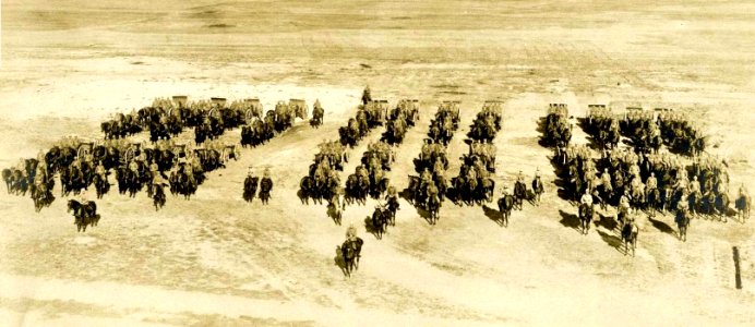 1919 - Regimentul 4 Artilerie pe campul de la Bakos
