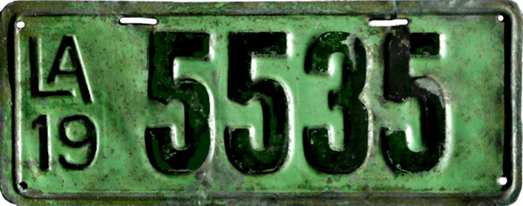 1919 Louisiana license plate